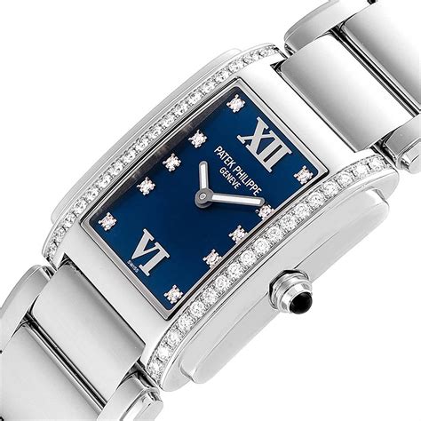 patek philippe ladies diamond watch blue dial